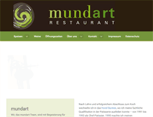 Tablet Screenshot of mundart-restaurant.de